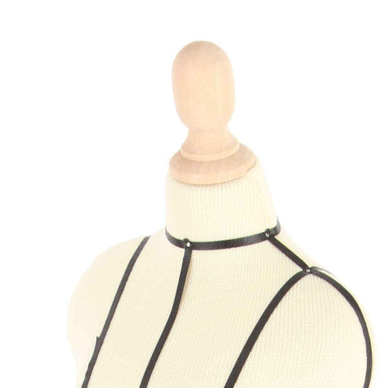 Miniature Dress Form with Stand Wood Base Sewing Mannequin Body