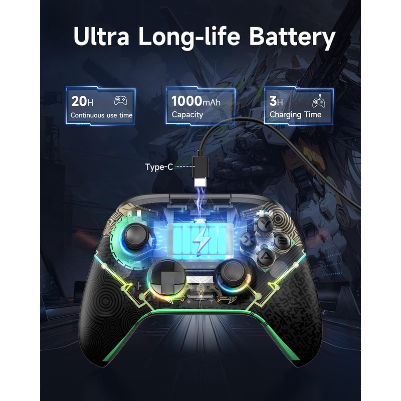 EasySMX PC Controller X15 Enhanced Wireless Bluetooth Controller with Hall