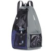 WANDF Swim Bag Mesh Drawstring Backpack with Wet Pocket Beach