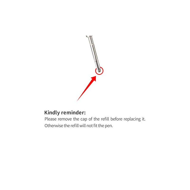 Red Ink Refills (6pcs), Replaceable Pens Refills, 1mm Medium Tip