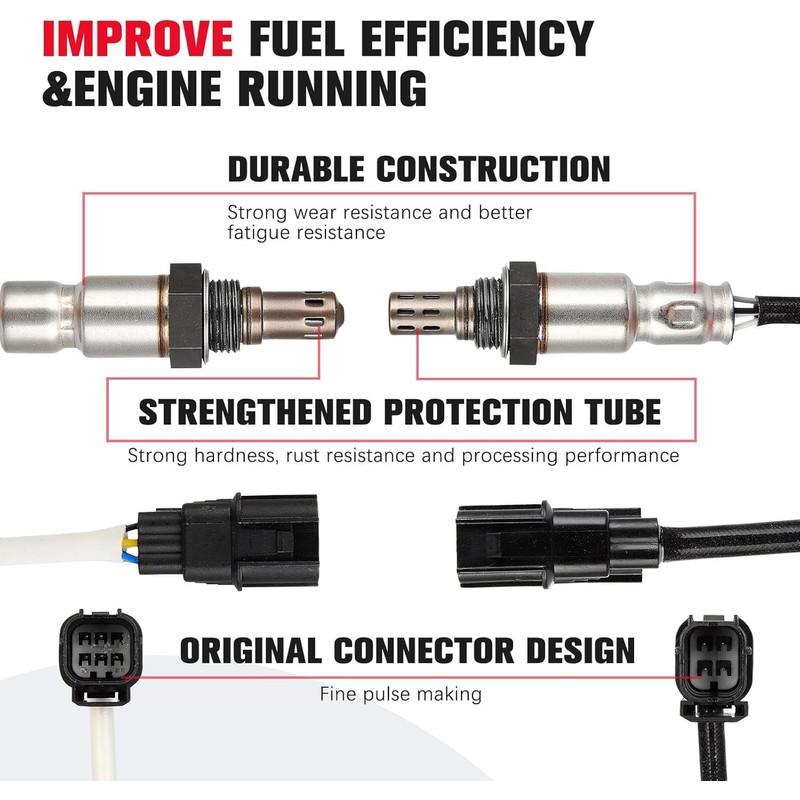 PARTVICAN 4pcs Oxygen Sensor O2 Sensor Upstream & Downstream 234-4461