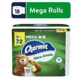 No Brand Ultra Gentle Toilet Paper, 18 Mega Rolls, 231 Sheets per Roll