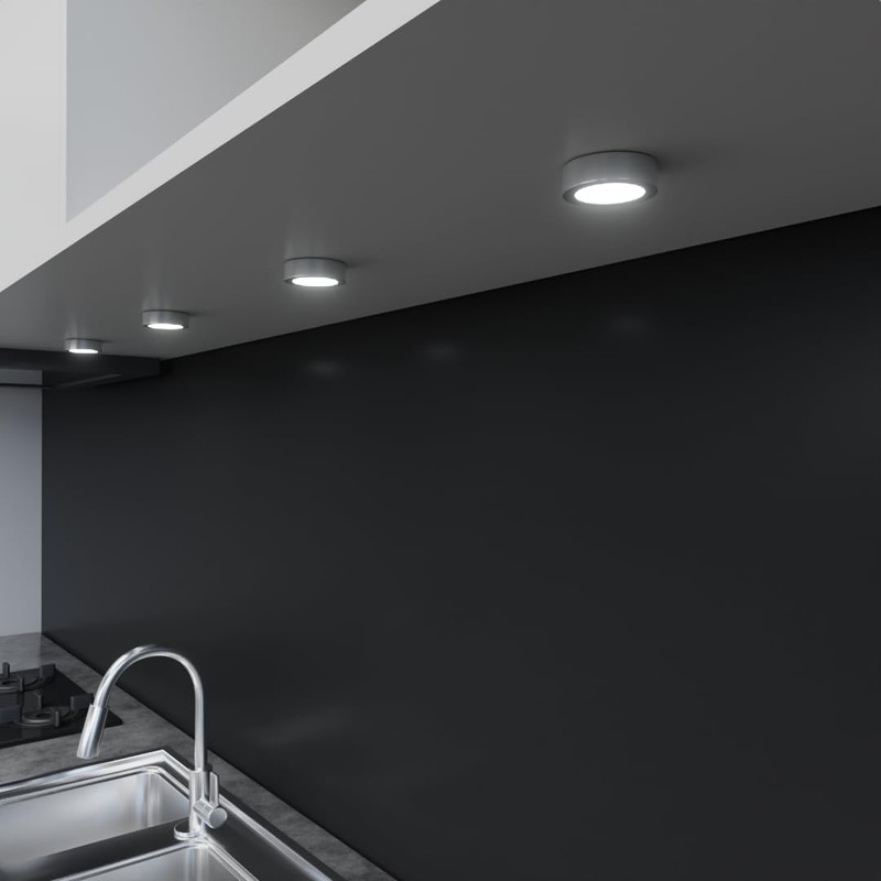 Bright Source LED Circular Cabinet Cupboard Unit Shelf Light, Satin