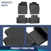 PIT66 Floor Mats Cargo Liners Compatible with Honda Civic Sedan
