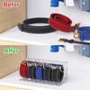 GTI Belt Organizer,Acrylic 5 Compartments Belt Organizer for Closet and