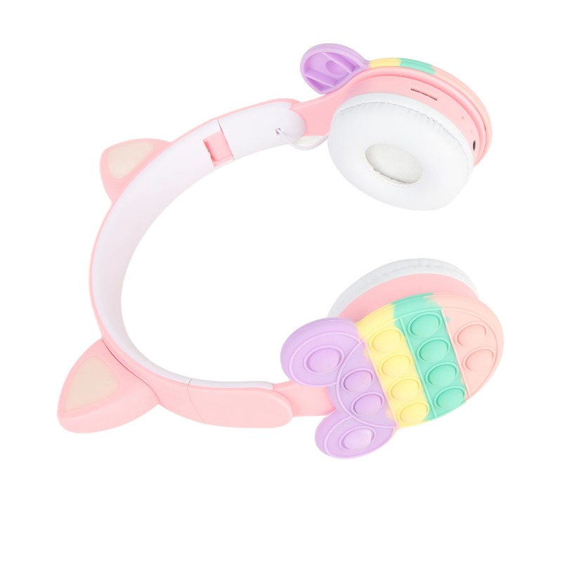 Bluetooth Cat Ear Headphones Fashionable Light Up Wireless Headset for