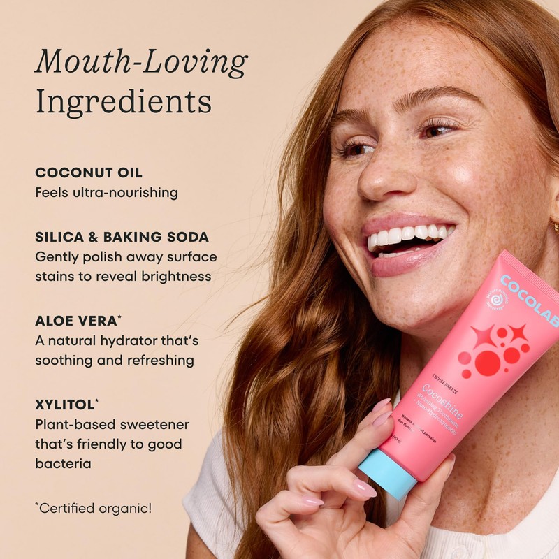 Cocoshine Teeth Whitening Toothpaste by Cocolab, Nano-Hydroxyapatite Toothpaste, Non-Fluoride with