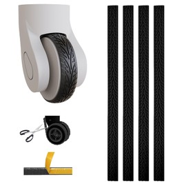 DINTSTYLE 4Pcs Luggage Wheel Covers, Suitcases Wheel Covers, Silicone Luggage Protector, Durable, Mute and Shock Absorption, Waterproof (Black P)