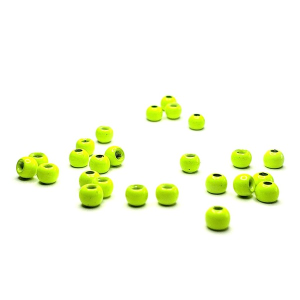 Tasty Tackle Brass Beads for Fly Tying (100 Pack) (Chartreuse,