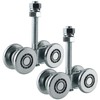 Skelang 2-Pack Box Rail Hnager, Double Wheel Rail Hanging Trolley,