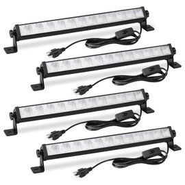 4 Pack 24W LED Shop Light, Plug in Garage Light with 6.5FT Cord and On/Off Switch, 6000K 5400LM Work Shop Lighting for Garage Workshop Warehouse Factory Yard