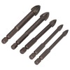 5Pcs Cross Tile Drill Bit Carbide Hex Shank Drills Bits