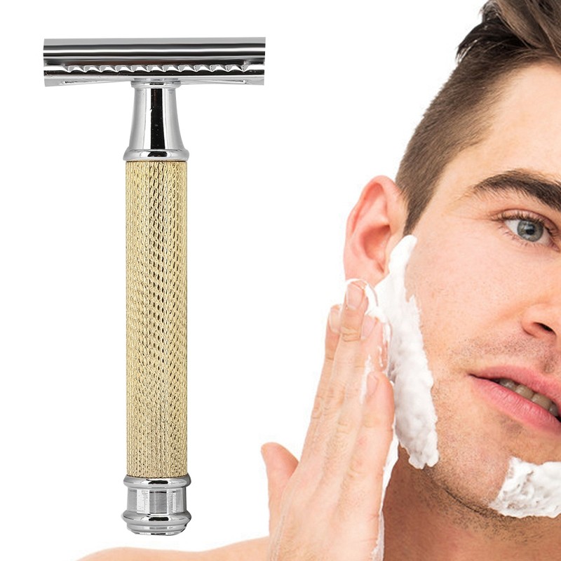 Classic Manual Shaver Metal Handle Double Edged Safety Shaving Tool