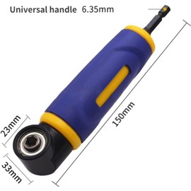 90 Degree Drill Adapter, 90 Degree Angle Drill Attachment Right Angle Drilling Adapter, Right Angle Adapter 90° Drill Mounting Adapter Angle Drill Attachment for 1/4 Inch Standard Hex Shank Drill