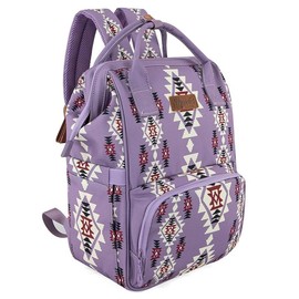 Wrangler Western Diaper Bag Aztec Backpack Organized Daypack-Cowgril Fashion:_Lilac