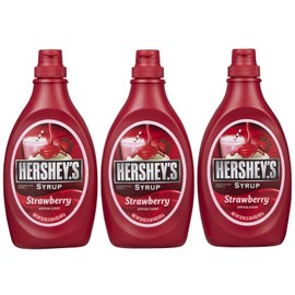 Hershey's Strawberry Syrup Bottle, 22 oz, 3 pk