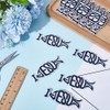 FREEBLOSS 12Pcs Fish Symbol Embroidered Patches Iron On Embroidered Patch