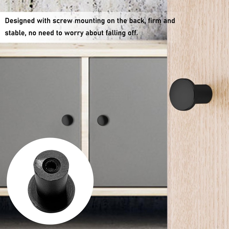 DAZZLUXE Pack of 4 Coat Hooks, Wardrobe Hooks, Round Coat