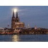 CALVENDO Puzzle Full Moon Over Cologne Cathedral | 1000 Pieces