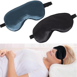 2 Pack Sleep Masks,Sleep Mask,Soft Eye Mask for Sleeping, Light-Blackout Design, Reusable Eye Mask for Women Men Night Sleep (Black and Dark Green)