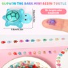 VZZNN 500 Pcs Luminous Mini Resin Turtles Tiny Turtles for