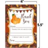 Rustic Autumn Leaves and Pumpkins Fall Fun Birthday Party Thank