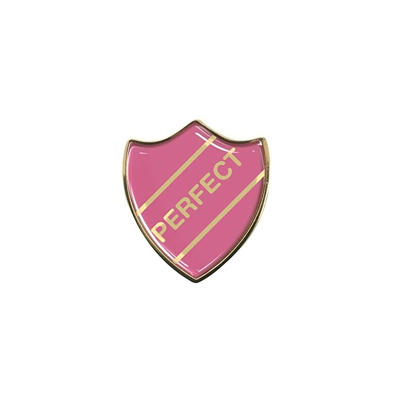 Capricornone Perfect Funny Gel Domed Pink School Shield Badge