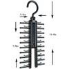 Upgraded 2 PCS Adjustable 20 Tie Rack Holder, 360° Rotating