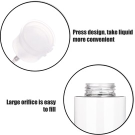 MFUOE 2pcs 150ml Nail Polish Remover Pump Dispenser Empty Bottle Push Down Cleanser Bottle Container For Makeup Remover Liquid Bottles
