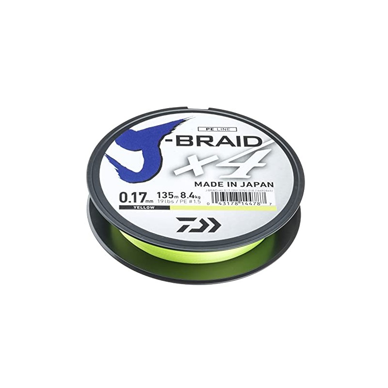 Daiwa J-Braid X4 270m Yellow 0.13mm