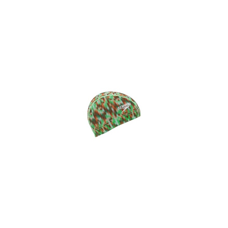 Speedo SE12454 Swim Cap, Linear Gradients Mesh Cap, Green, Large