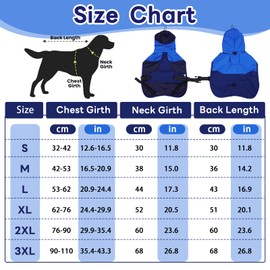 Dog Raincoat Jacket, Dog Jacket Waterproof Reflective Outdoor Raincoat Windproof for Small Dogs During Winter(Blue, S)