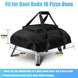 Kovshuiwe Carrying Case for Ooni Koda 16, Pizza Oven Cover for Ooni 16 Outdoor Pizza Oven Accessories(Cover Only), black