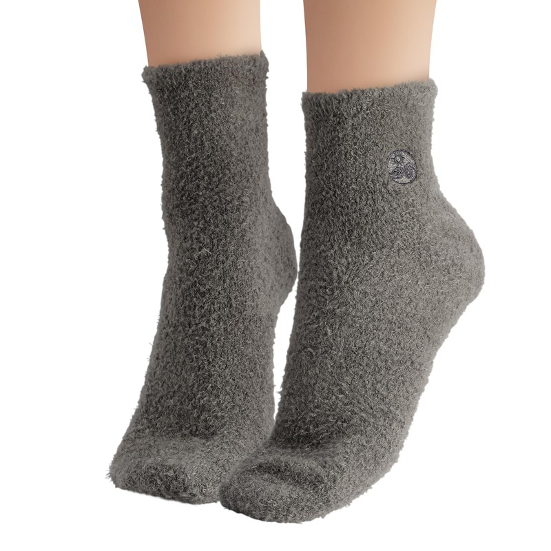 Earth Therapeutics Aloe Socks - Double Pack - Gray/Black (2