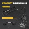 BUNKER INDUST Synthetic Winch Rope Kit,3/16" x 50' 8200 LBS