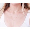 Gold Cross Layered Choker Necklace - Handmade Dainty Christian Necklace