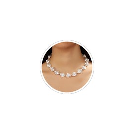 Pearl Choker Necklaces for Women Baroque Pearl Necklace for Women Statement Pearl Necklace for Women Irregular Big Pearl Necklace Pearl Jewelry for Women (Style 1)