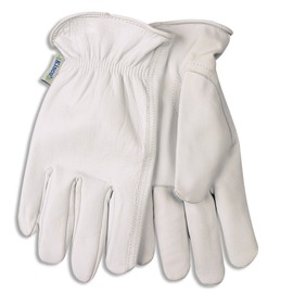 92w-M Women'S Medium Gray Goatskin Driver Gloves W/Keystone Thumb
