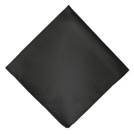 Jacob Alexander Men's Silk Blend Solid Color Pocket Square Handkerchief Hanky - Charcoal Gray