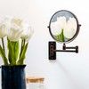 OVENTE 7" Wall Mounted Makeup Mirror with 1X/7X Magnification, Double