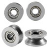 10PCS V624ZZ Miniature V Groove Pulley Steel V Guide Rail