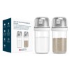 KTCHENDAO 2 in 1 Glass Salt and Pepper Shaker with