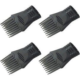 Haartrockner-Kammdüse, Kunststoff, für Friseursalon, Haarstyling-Werkzeug zum Glätten, Entwirren, feines lockiges, natürliches Haar, 4 Stück