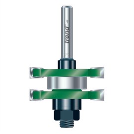 Trend CraftPro Tongue and Groove Router Bit Set, 8mm Shank, 41mm Cutting Diameter, 6.35mm Cutting Length, Carbide Tipped C158X8MMTC