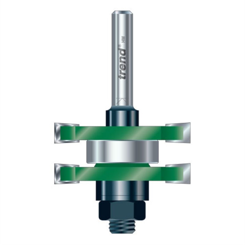 Trend CraftPro Tongue and Groove Router Bit Set, 8mm Shank,