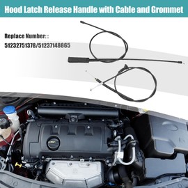 X AUTOHAUX Hood Latch Release Cable Fit for Mini Cooper 2007-2015 No.51232751378/51237148865 - Pack of 2