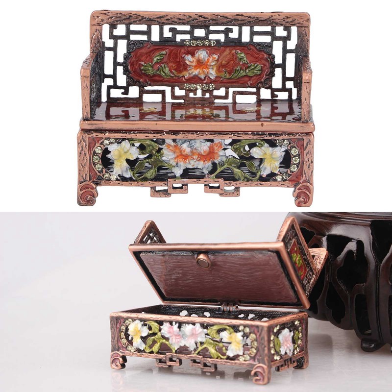 Vintage Jewelry Box Antique Sofa Shape Desktop Jewelry Box Trinket