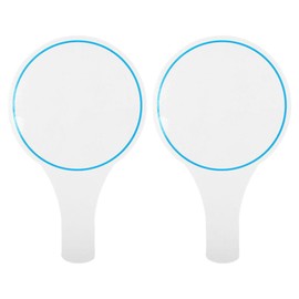 Veemoon 2pcs Mr and Mrs Handheld Dry Erase Paddles Blank Hand Paddles - Round Whiteboard Signs for Quick Responses - for Auctions Events Classrooms and Office Use