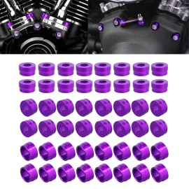 Unbranded CNC Aluminum Purple Engine Bolt Cap Cover Kit For Harley Dyna Road Street Glide