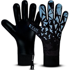 EFAH SPORTS Goalkeeper Gloves for Children and Adults with Padded Palm, Breathable and Strong Grip Football Gloves (Grey, Size 8, Suitable for Size M-L Adult, Ambidextrouse)